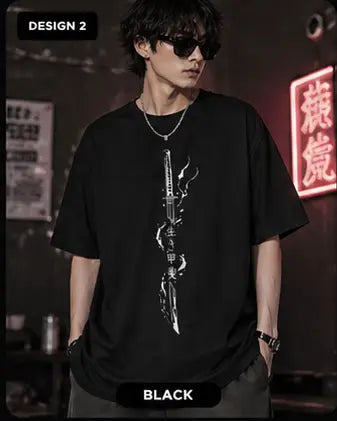 Unisex Sylish Trendy Anime Printed T-shirt(Naruto)Anime Oversized Shirt Trendyus