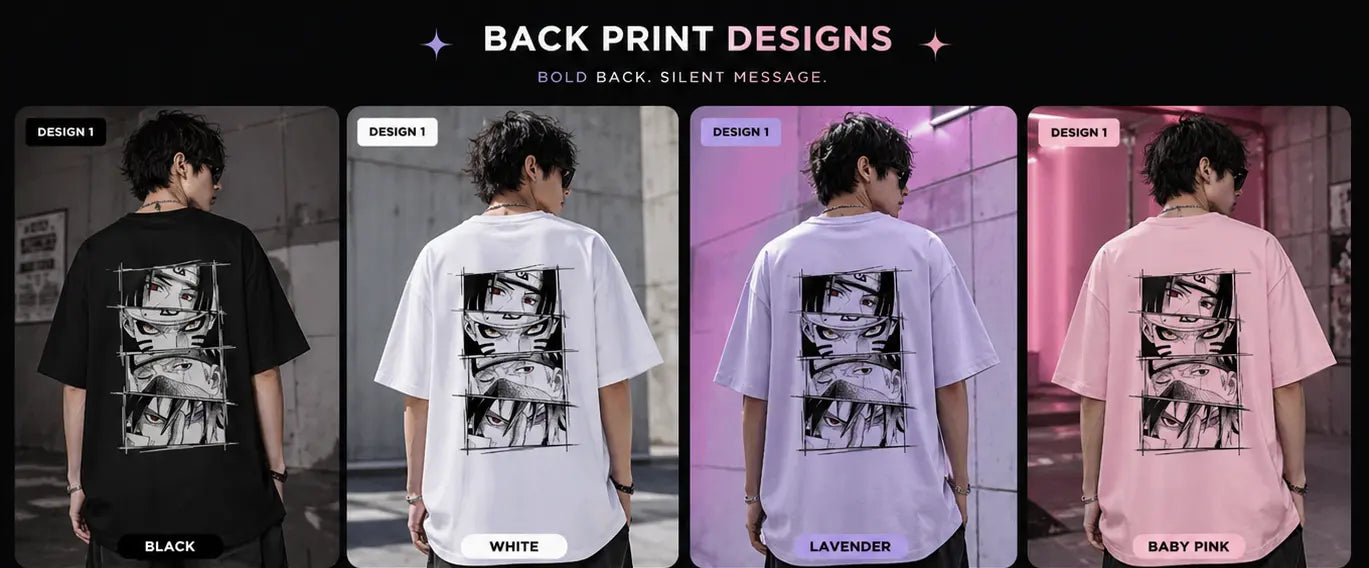 Unisex Sylish Trendy Anime Printed T-shirt(Naruto)Anime Oversized Shirt Trendyus