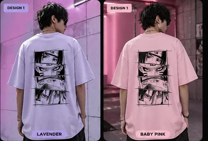 Unisex Sylish Trendy Anime Printed T-shirt(Naruto)Anime Oversized Shirt Trendyus