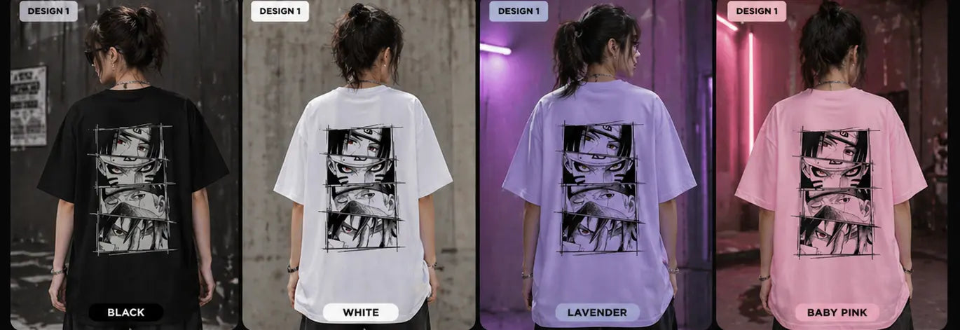 Unisex Sylish Trendy Anime Printed T-shirt(Naruto)Anime Oversized Shirt Trendyus