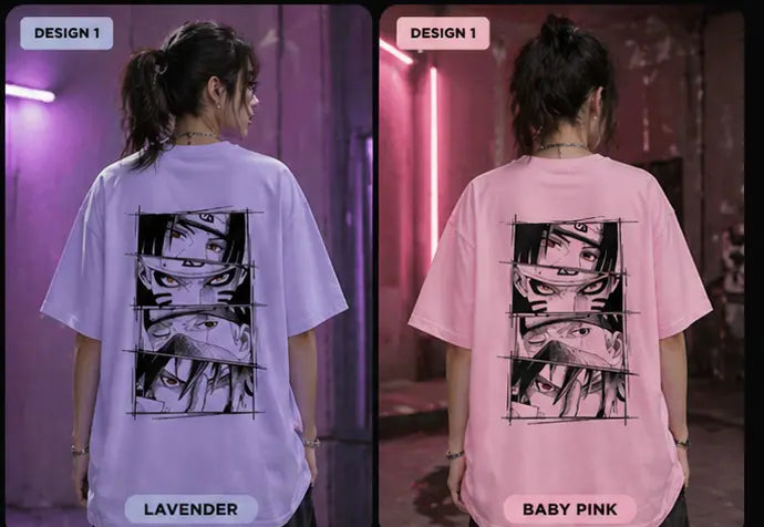 Unisex Sylish Trendy Anime Printed T-shirt(Naruto)Anime Oversized Shirt Trendyus