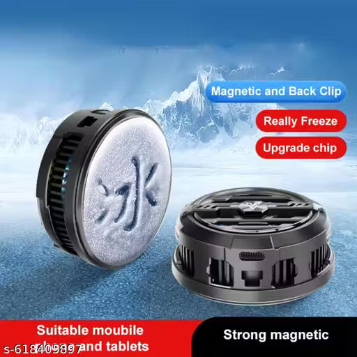 Super Cool Magnetic Mobile Cooling Pad Heatsink Thermal Self-Adhesive Plate to Unleash Mobile Gaming and Live Stream Enhanced Heat Dissipation with Vapor Chamber Technology for Magnetic/Back Clip Phone Radiator | With Removable Clips Clamps