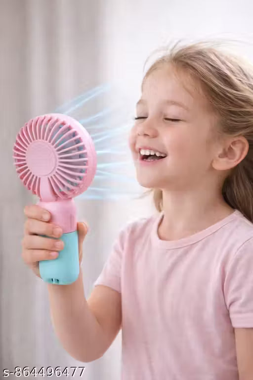 Multicolour Mini Portable Usb Hand Fan or Fan - 3 Speed Modes Handheld Fan for Summer With 1000 mAh Battery| Rechargable Hand fan for Women| Portable Fan for Makeup,Kitchen, Indoor,Outdoor,Travel